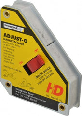 Strong Hand Tools - 5-1/8" Wide x 1-3/8" Deep x 6" High Magnetic Welding & Fabrication Square - 130 Lb Average Pull Force - Exact Tooling