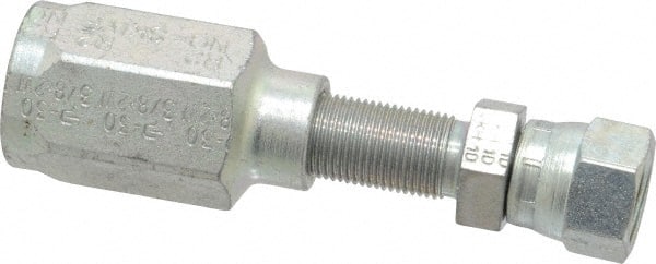 Parker - 9/16-18 Thread Hydraulic Hose Fitting - -6 Hose Size, 3/8" Hose Diam - Exact Tooling