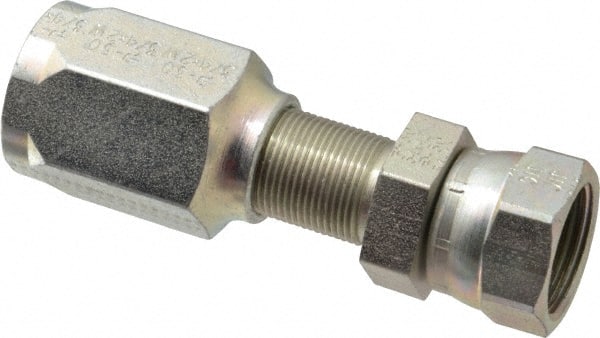 Parker - 1-1/16-12 Thread Hydraulic Hose Fitting - -12 Hose Size, 3/4" Hose Diam - Exact Tooling