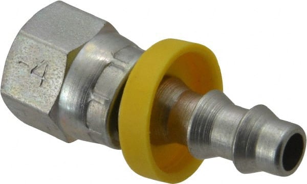 Parker - 7/16-20 JIC Hydraulic Hose Fitting - -4 Hose Size, 1/4" Hose Diam - Exact Tooling