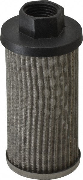 Parker - 15 LPM, 4 GPM, 2.67" Diam, Suction Strainer with Bypass - 1/2 Port NPT, 3.1" Long - Exact Tooling