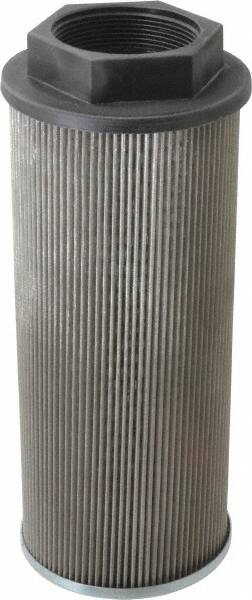 Parker - 180 LPM, 48 GPM, 4" Diam, Suction Strainer with Bypass - 2 Port NPT, 9.85" Long - Exact Tooling