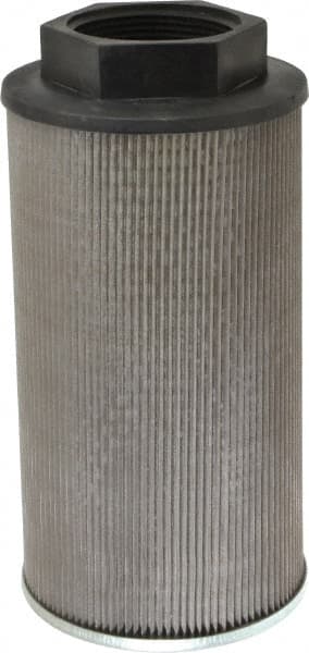 Parker - 350 LPM, 92 GPM, 150mm Diam, Suction Strainer with Bypass - 2-1/2 Port NPT, 10.1" Long - Exact Tooling