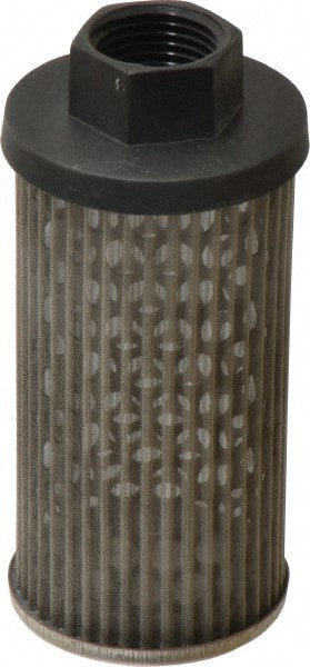 Parker - 15 LPM, 4 GPM, 1.81" Diam, Suction Strainer without Bypass - 1/2 Port NPT, 4.15" Long - Exact Tooling