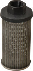 Parker - 15 LPM, 4 GPM, 1.81" Diam, Suction Strainer without Bypass - 1/2 Port NPT, 4.15" Long - Exact Tooling