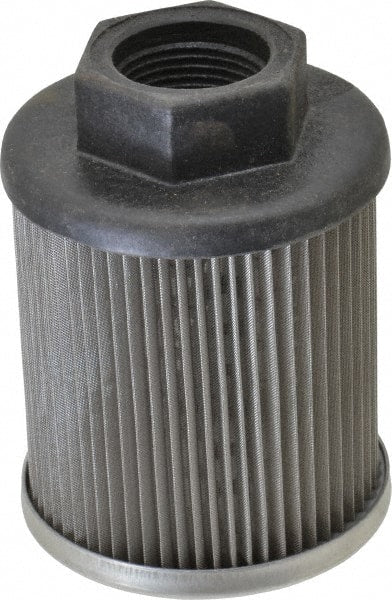 Parker - 25 LPM, 7 GPM, 2.52" Diam, Suction Strainer without Bypass - 3/4 Port NPT, 3.55" Long - Exact Tooling