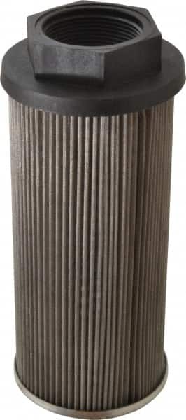 Parker - 95 LPM, 25 GPM, 3.39" Diam, Suction Strainer without Bypass - 1-1/2 Port NPT, 5.51" Long - Exact Tooling