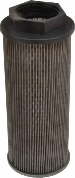 Parker - 180 LPM, 48 GPM, 3.39" Diam, Suction Strainer without Bypass - 2 Port NPT, 10.24" Long - Exact Tooling