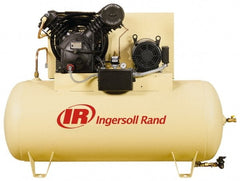 Ingersoll-Rand - 7.5 hp, 80 Gal Stationary Electric Vertical Air Compressor - Single Phase, 175 Max psi, 24.3 CFM, 230 Volt - Exact Tooling