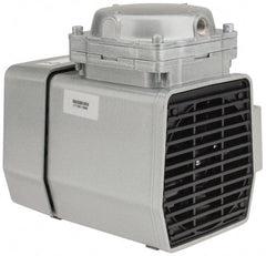 Gast - 1/3 HP Standard Vacuum Model Diaphragm Pump with Cord - 115 VAC, 60 Max psi, 7.62" Long x 5.12" Wide x 7.59" High - Exact Tooling