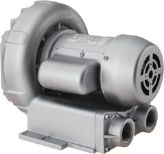 Gast - 1/8 HP Single Phase Regenerative Air Blower - 115/230V, 27 Max CFM, 28.5" Max Water Pressure, 26.5" Max Vacuum Water Pressure, 2.3/1.0 Full Load Amps - Exact Tooling