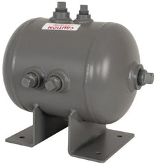 Made in USA - 2 Gallon, 200 Max psi Universal Horizontal Tank - 3/4" Inlet, 11" Tank Length x 8" Tank Diam - Exact Tooling