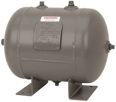 Made in USA - 7 Gallon, 200 Max psi Universal Horizontal Tank - 3/4" Inlet, 17" Tank Length x 12" Tank Diam - Exact Tooling