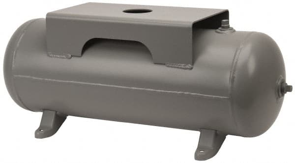 Made in USA - 10 Gallon, 200 Max psi Horizontal Tank with Plate - 30" Tank Length x 10" Tank Diam - Exact Tooling