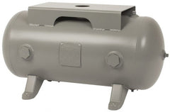 Made in USA - 20 Gallon, 200 Max psi Horizontal Tank with Plate - 1-1/2" Inlet, 33" Tank Length x 14" Tank Diam - Exact Tooling