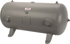 Made in USA - 30 Gallon, 200 Max psi Horizontal Tank - 1-1/2" Inlet, 38" Tank Length x 16" Tank Diam - Exact Tooling