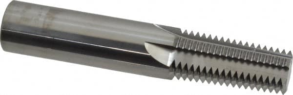 Scientific Cutting Tools - 1, 2 - 11-1/2 Thread, 3/4" Shank Diam, Bright Coating, Solid Carbide Straight Flute Thread Mill - 5 Flutes, 4" OAL, 1" Min Noml Diameter - Exact Tooling