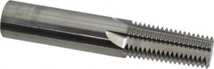 Scientific Cutting Tools - 1, 2 - 11-1/2 Thread, 3/4" Shank Diam, Bright Coating, Solid Carbide Straight Flute Thread Mill - 5 Flutes, 4" OAL, 1" Min Noml Diameter - Exact Tooling
