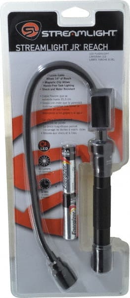 Streamlight - White LED Bulb, 140 Lumens, Mini Flashlight - Black Aluminum Body, 2 AA Alkaline Batteries Included - Exact Tooling