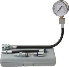 Value Collection - 12" Hose Length, 0 to 300 psi, Mechanical Automotive Compression Tester - 5 Lb Graduation, Steel - Exact Tooling