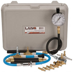 Value Collection - 16" Hose Length, 0 to 100 psi, Mechanical Automotive Basic Fuel Injection Pressure Tester - 1 Lb Graduation, Steel - Exact Tooling