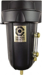 Coilhose Pneumatics - 3/8" Port Coalescing Filter - Aluminum Bowl, 0.1 Micron Rating, 5-5/8" High - Exact Tooling