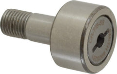 Accurate Bushing - 7/8" Roller Diam x 1/2" Width, 3/8" Stud Diam x 7/8" Length, Stud Cam Follower - Stainless Steel, 3/8" Thread Length, 3/8-24 Thread, 1-3/8" OAL, 1,245 Lb Dynamic Cap - Exact Tooling