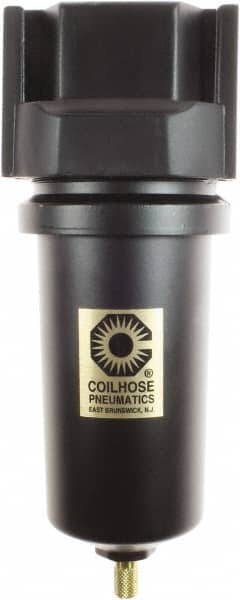 Coilhose Pneumatics - 3/4" Port Coalescing Filter - Aluminum Bowl, 0.3 Micron Rating, 7-1/2" High - Exact Tooling