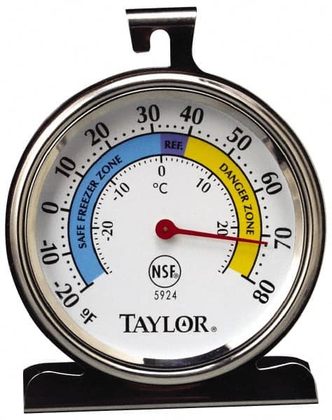 Taylor - Cooking & Refrigeration Thermometers Type: Refrigeration Thermometer Maximum Temperature (F): 60 - Exact Tooling