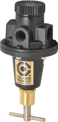 Coilhose Pneumatics - 3/8 NPT Port, 40 CFM, Cast Aluminum Tamper Proof Heavy-Duty T-Handle Regulator - 0 to 200 psi Range, 250 Max psi Supply Pressure, 1/4" Gauge Port Thread, 3" Wide x 5-1/2" High - Exact Tooling