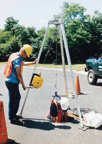 Gemtor - Confined Space Entry & Retrieval Systems Hoist Type: Tripod Hoist Base: Portable - Exact Tooling