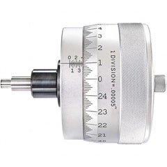 Starrett - 1 Inch, 4-1/16 Inch Plain Thimble, 5/16 Inch Diameter x 1-7/16 Inch Long Spindle, Mechanical Micrometer Head - Exact Tooling