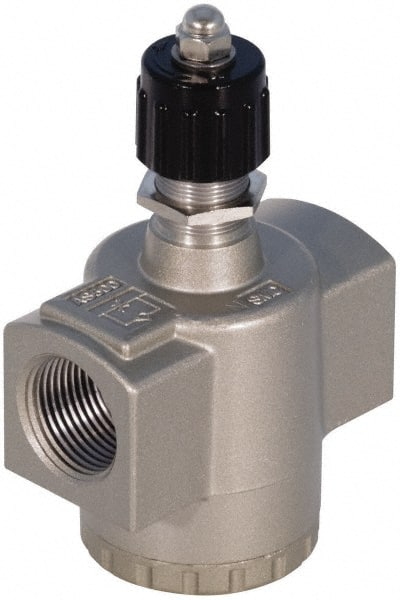 SMC PNEUMATICS - 2" Male NPT x 2" Female NPT Flow & Speed Control Valve - Inline Type - Exact Tooling