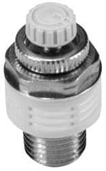 SMC PNEUMATICS - 3/8" Male NPT Metering Valve With Silencer - 16.6mm squared Orifice & 20.5 dB Noise Reduction Rate - Exact Tooling