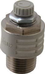SMC PNEUMATICS - 1/2" Male NPT Metering Valve With Silencer - 24.5mm squared Orifice & 24 dB Noise Reduction Rate - Exact Tooling