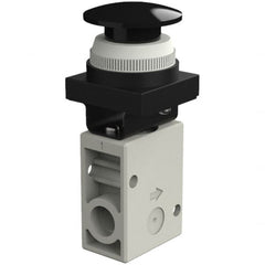 SMC PNEUMATICS - 1.00 CV Rate, 1/4" NPT Inlet Mechanical Valve - 2 Way, 2 Ports - Exact Tooling