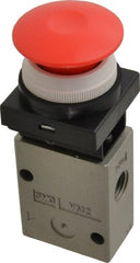 SMC PNEUMATICS - 1.00 CV Rate, 1/4" NPT Inlet Mechanical Valve - 2 Way, 2 Ports - Exact Tooling