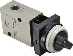 SMC PNEUMATICS - 1.00 CV Rate, 1/4" NPT Inlet Mechanical Valve - 2 Way, 2 Ports - Exact Tooling