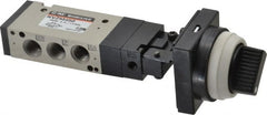 SMC PNEUMATICS - 0.55 CV Rate, 1/8" NPT Inlet Mechanical Valve - 4 Way, 5 Ports - Exact Tooling