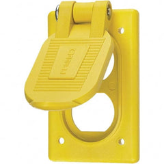 Hubbell Wiring Device-Kellems - Weatherproof Box Covers Cover Shape: Rectangle Number of Holes in Outlet: 1 - Exact Tooling