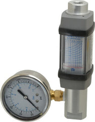 Hedland - 1/4" NPTF Port Compressed Air & Gas Flowmeter - 600 Max psi, 5 SCFM, Anodized Aluminum - Exact Tooling