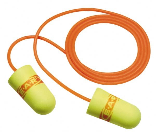 3M - Disposable, Corded, 33 dB, Barrel Earplugs - Yellow, 200 Pairs - Exact Tooling