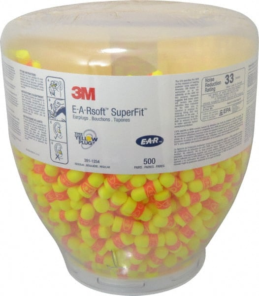 3M - One Touch Disposable Earplug Refill with 33 dB Earplugs - Yellow Earplugs, 500 Pairs - Exact Tooling