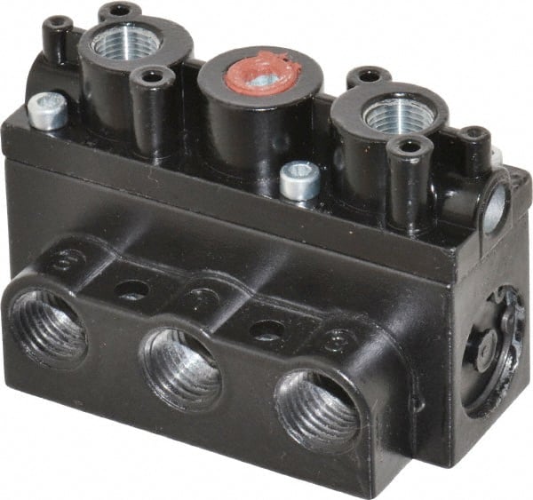 ARO/Ingersoll-Rand - 1/4" Inlet x 1/4" Outlet, Pilot Actuator, Pilot Return, 2 Position, Body Ported Solenoid Air Valve - 54 CFM, 1.5 CV, 4 Way, 150 psi, 2-15/16" Long x 1-15/16" Wide x 1-15/16" High, 0 to 180°F - Exact Tooling