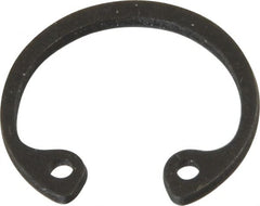 Value Collection - 1/2" Nominal, 0.035" Thick, Phosphate Finish, Spring Steel Snap Internal Retaining Ring - 0.039" Groove Width, 0.015" Groove Depth, 0.53" Groove Diam - Exact Tooling
