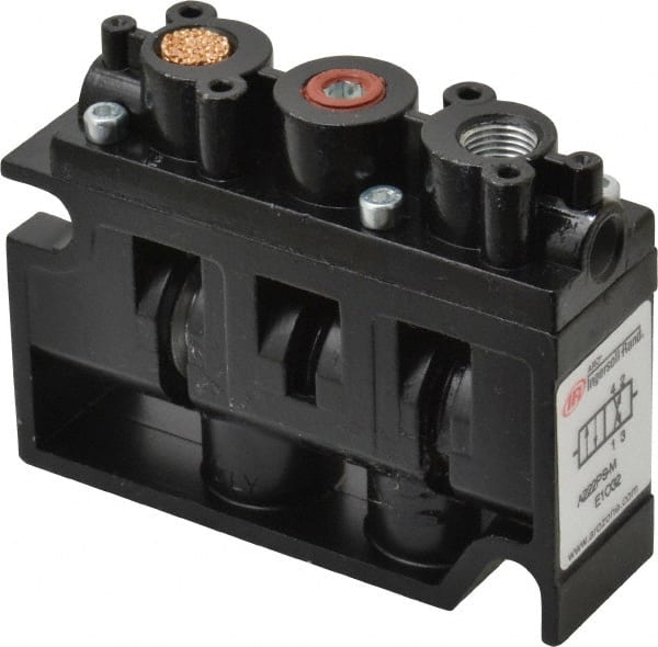 ARO/Ingersoll-Rand - 1/4", 2-Position Alpha Stacking Solenoid Valve - 1.9 CV Rate, 2-7/16" High x 3-1/4" Long - Exact Tooling