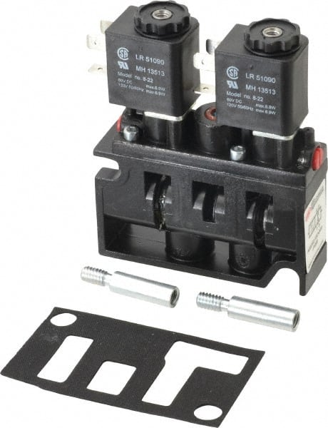 ARO/Ingersoll-Rand - 1/4", 2-Position Alpha Stacking Solenoid Valve - 120 VAC, 1.9 CV Rate, 3-7/8" High x 3-15/32" Long - Exact Tooling