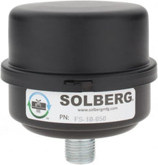Made in USA - 1/2" Port, 4" High x 4" Wide, FRL Filter - 15 SCFM, 220°F Max - Exact Tooling