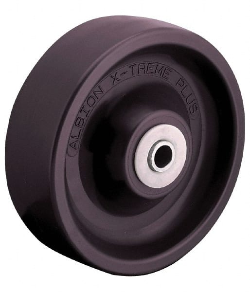 Albion - 4 Inch Diameter x 2 Inch Wide, Polyurethane Caster Wheel - 1,400 Lb. Capacity, 2-3/16 Inch Hub Length, 3/4 Inch Axle Diameter, Delrin Bearing - Exact Tooling