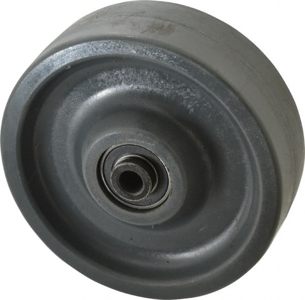 Albion - 6 Inch Diameter x 2 Inch Wide, Polyurethane Caster Wheel - 1,400 Lb. Capacity, 2-7/16 Inch Hub Length, 1/2 Inch Axle Diameter, Precision Ball Bearing - Exact Tooling